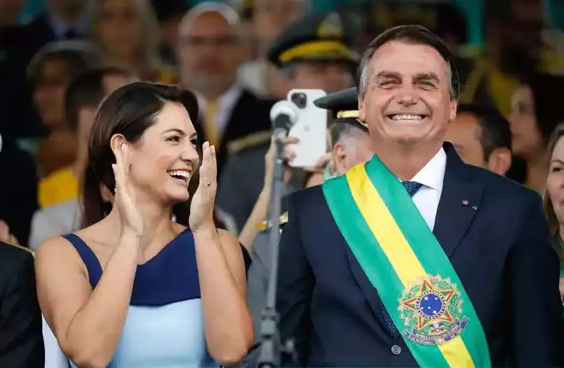 Michelle e Jair Bolsonaro na posse