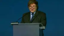 Javier Milei participou da CPAC Brasil 2014 — conferência conservadora realizada em Balneário Camboriú (SC); g20