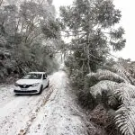 Neve em Urupema, cidade de Santa Catarina