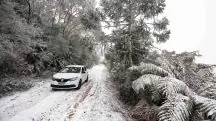 Neve em Urupema, cidade de Santa Catarina