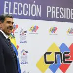 Nicolás Maduro, durante proclamação de sua vitória pelo Conselho Nacional Eleitoral da Venezuela