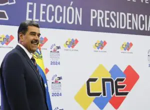 Nicolás Maduro, durante proclamação de sua vitória pelo Conselho Nacional Eleitoral da Venezuela