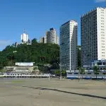 A Ilha Porchat, em São Vicente | Foto: Reprodução/Wikimedia Commons