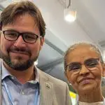 Raoni Guerra Lucas Rajão ao lado de Marina Silva