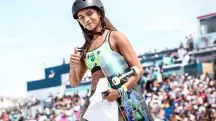 A 'Fadinha do Skate' fez uma das melhores voltas da primeira rodada | Foto: Gaspar Nóbrega/COB