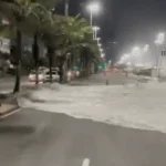 Imagens nas redes sociais mostram a força do mar também no Mirante do Leme | Reprodução/Redes Sociais