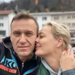 Yulia Navalnaya e o opositor russo Alexey Navalvy