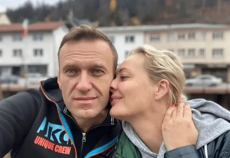 Yulia Navalnaya e o opositor russo Alexey Navalvy