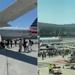 Evacuação de avião nos Estados Unidos depois de incêndio | Foto: Reprodução/Redes sociais