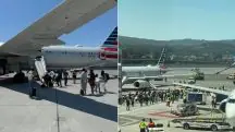 Evacuação de avião nos Estados Unidos depois de incêndio | Foto: Reprodução/Redes sociais
