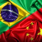Bandeiras do Brasil e da China