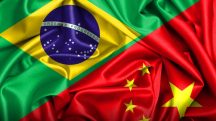 Bandeiras do Brasil e da China