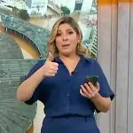Foto de Daniela Lima nos estúdios da GloboNews