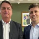 O prefeito de Balneário Camboriú, Fabrício Oliveira e o ex-presidente Jair Bolsonaro