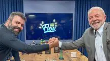 Foto do podcast Flow entrevistando Lula
