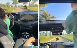 filho de 7 anos de Gusttavo Lima aparece dirigindo carro em um vídeo