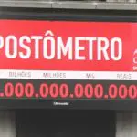 Painel do Impostômetro, no centro da cidade de São Paulo