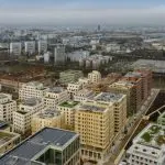 Vista panorâmica da Vila Olímpica de Paris, na França