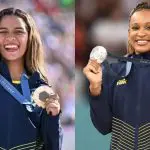 A skatista Rayssa Leal e a ginasta Rebeca Andrade; brasileiras conquistaram, respectivamente, as medalhas de bronze e prata | Foto: Reprodução/Redes sociais