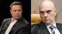 Em publicação no Twitter/x, Elon Musk também classificou Moraes como 'criminoso fantasiado de juiz' | Foto: Reprodução/Redes sociais