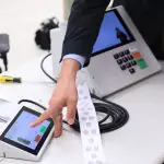 Urna eletrônica utilizada nas eleições do Brasil