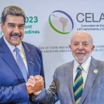 Presidente da República, Luiz Inácio Lula da Silva, durante reunião bilateral com o Presidente da República Bolivariana da Venezuela, Nicolás Maduro - Kingstown, São Vicente e Granadinas (1/3/24) | Foto: Ricardo Stuckert/PR