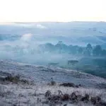Geada na serra de Santa Catarina