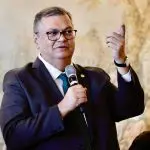 Flávio Dino em evento Leis e Likes: Papel do Judiciário e Influência Digital (21/8/2024) | Foto: Fellipe Sampaio/STF
