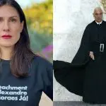 A candidata Marina Helena e o ministro Alexandre de Moraes