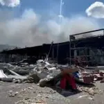 Ataque da Rússia à Ucrânia, em supermercado