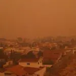 Imagem de Ribeirão Preto coberta por fumaça