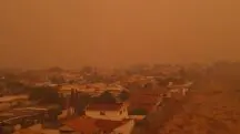 Imagem de Ribeirão Preto coberta por fumaça