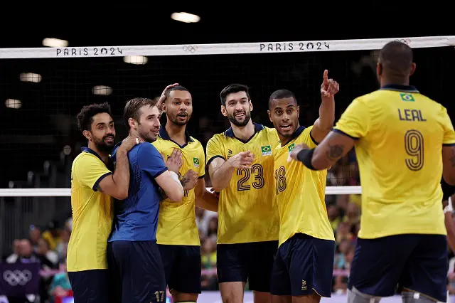 Brasil vence Egito vôlei masculino Paris 2024