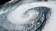 Ciclone extratropical no Golfo do Alasca