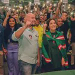 Comício de Cristina Graeml, candidata à Prefeitura de Curitiba (PR)