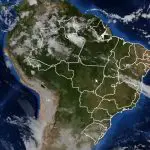 Mapa do Brasil por satélite