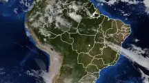 Mapa do Brasil por satélite