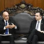 Rodrigo Pacheco, presidente do Senado, e o ministro do STF Alexandre de Moraes