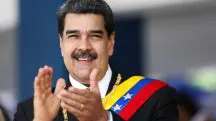 Imagem de Nicolás Maduro com a faixa de presidente