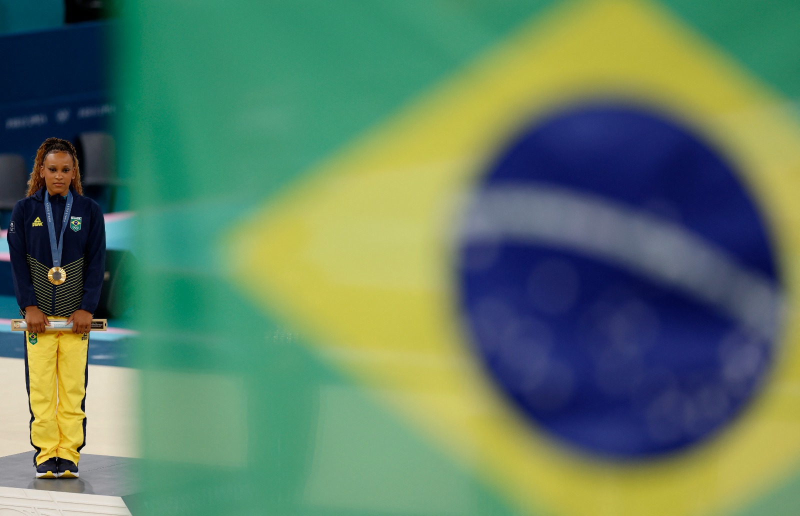 Rebeca Andrade se tornou a maior medalhista olímpica do Brasil | Foto: Reuters/Olimpíada de Paris 2024