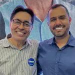 Da esquerda para a direita: Chicão Bernabé, pré-candidato a vice-prefeito, e Ildo Gusmão, pré-candidato a prefeito | Foto: Reprodução/Instagram/@chicaobernabe
