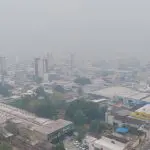 Ao longo da semana, céu de Manaus foi tomado pela fumaça das queimadas | Foto: Reprodução/Twitter/X