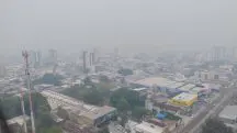 Ao longo da semana, céu de Manaus foi tomado pela fumaça das queimadas | Foto: Reprodução/Twitter/X