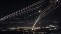 Domo de Ferro de Israel intercepta foguetes lançados pelo grupo terrorista Hezbollah, do Líbano; estados unidos