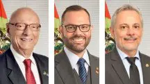Os senadores Esperidião Amin (PP), Jorge Seif (PL) e Beto Martins (PL) afirmam que cabe ao Senado Federal ‘conduzir as apurações’ sobre as denúncias contra Moraes | Foto: Divulgação/Bancada Catarinense no Senado