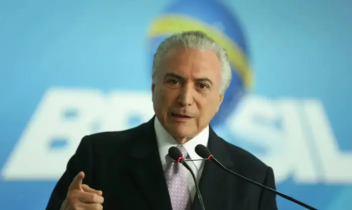 Michel Temer durante discurso enquanto era presidente da República. Nesta quinta-feira, 29, ele foi homenageado pela Apesp | Foto: Valter Campanato/Agência Brasil