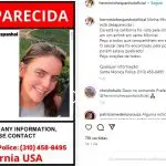 Comunicado do prefeito de Mantenópolis sobre desaparecimento de sua filha, ocorrido em Santa Monica, na Califórnia | Foto: reprodução Instagram Ilustração de jovem desaparecida em Santa Monica, na Califórnia