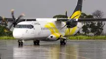 Modelo de aeronave ATR-42 operada pela Voepass no Brasil e que serve a rota Natal-Fernando de Noronha