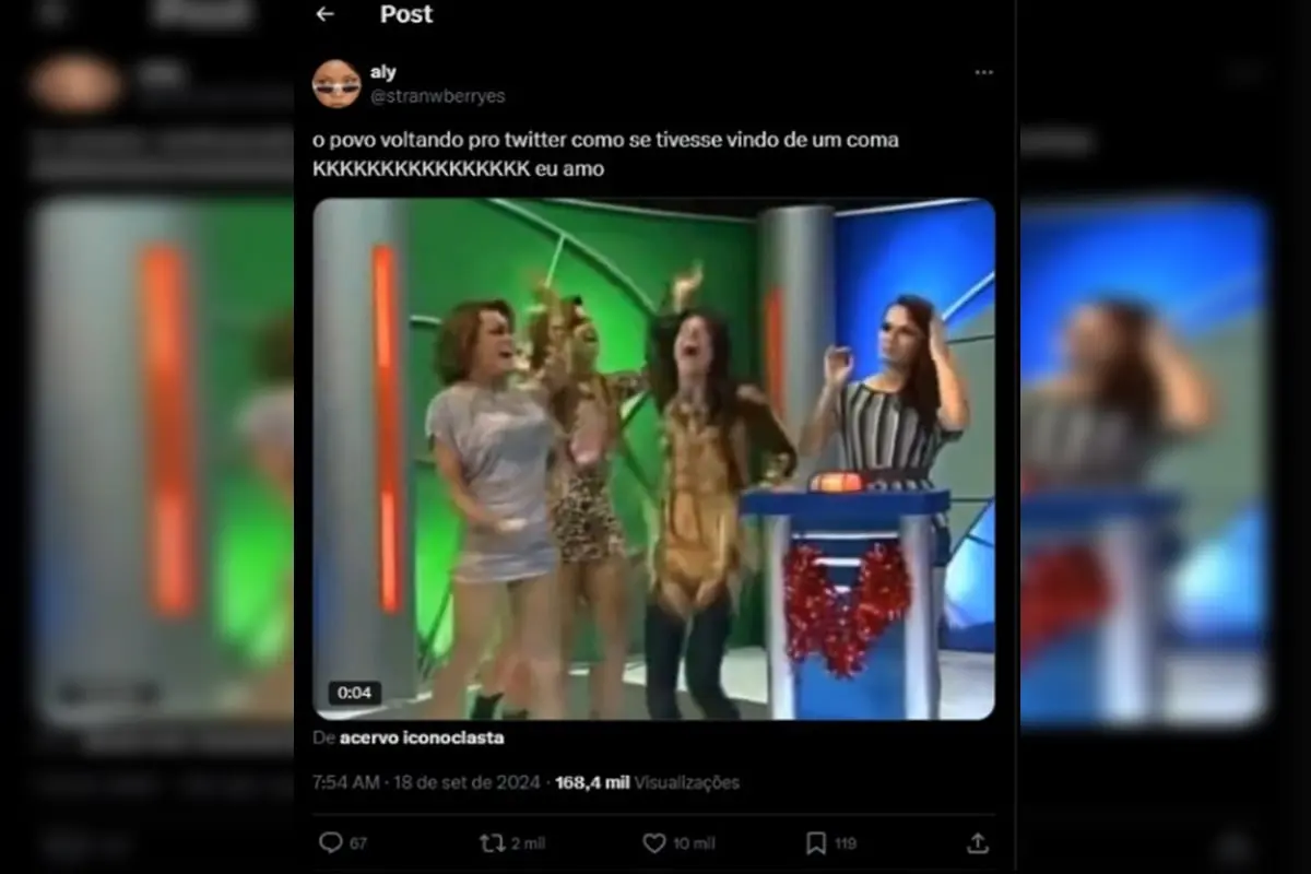 Meme sobre volta do Twitter/X