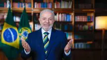 Presidente da República, Luiz Inácio Lula da Silva, durante pronunciamento à Nação, no Palácio da Alvorada
